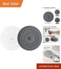 Durable 6-Inch Silicone Drain Stopper, 2PCS Set for Hair Water Catching
