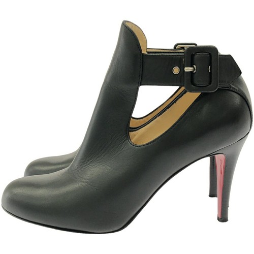 Christian Louboutin Short Boots Bootie Shoes EU 36 US 6 Black Authentic - Picture 2 of 24