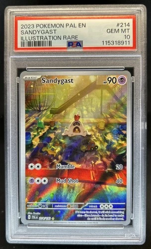 2023 Pokemon SV Paldea Evolved Sandygast Illustration Rare #214/193 PSA 10
