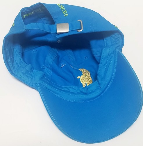 Polo Ralph Lauren Big Pony Fragrance Teal w/ Neon Green Logo Baseball Cap w/ Tag - Picture 10 of 10