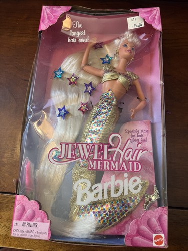 Jewel Hair Mermaid Barbie - blond - 1995 Mattel - längste Haare aller Zeiten! – NRFB - Bild 1 von 6