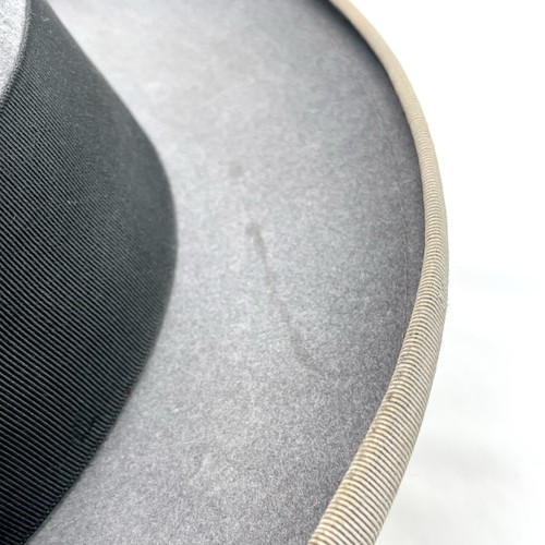 Vintage Royal Deluxe Stetson St. Regis Hut 1950er Größe 7 1/2 grau berühmt Barr Co. - Bild 4 von 13