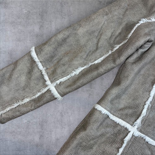 Eugen Klein Taupe Faux Shearling Zip Jacket Size UK 16 Cosy Winter Style - Bild 18 von 18