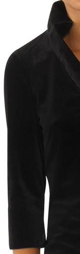 Neu mit Etikett! GRETCHEN SCOTT SCHWARZ SEIDIG SAMT RÜSCHENAUSSCHNITT ROSA GEFÜTTERT SHIRT TUNIKA TOP XL - Bild 18 von 23