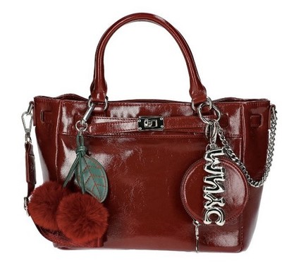 Steve Madden NYC Women's Top Handle Satchel Handbag, Mulberry