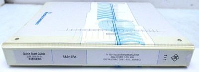 Rohde & Schwarz EFA Quick Start Guide Handbuch TV Test Receiver Demodulator I631