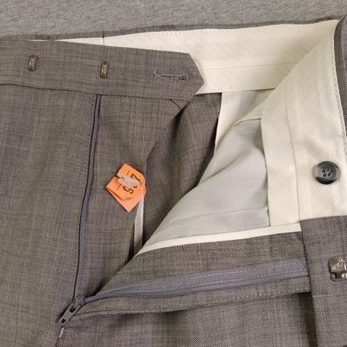 Paul Frederick Anzughose Herren 100 % Wolle Hose vorne flach 40 x 29,5 grau - Bild 4 von 8
