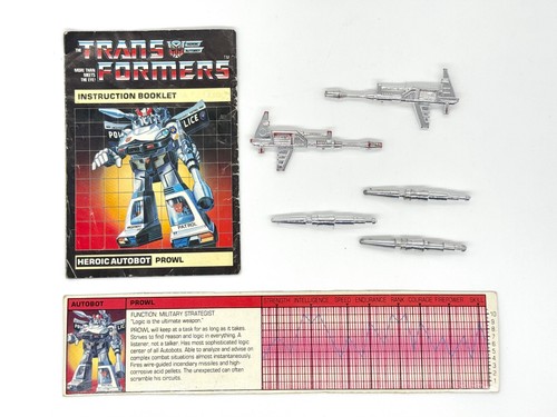 Vintage G1 Transformers PROWL w/ Paperwork - 1984 Hasbro *READ - Picture 15 of 15