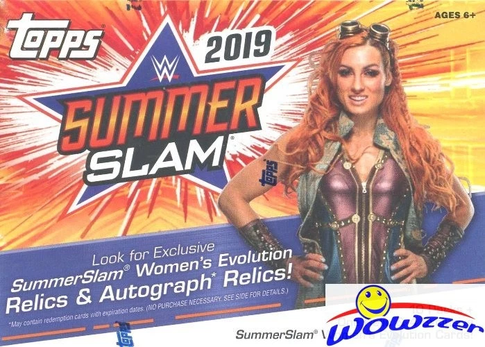 2019 Topps WWE Wrestling SummerSlam EXCLUSIVE HUGE Factory Sealed Blaster Box!  - Image 2 of 2