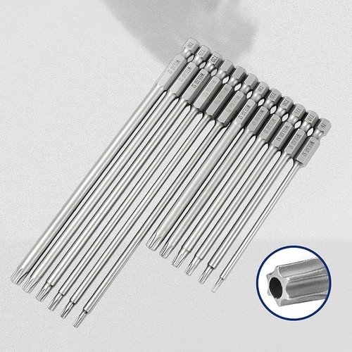 1/4" Hex Shank Torx Head Screwdriver Bits T5-T50 Magnetic Drill Bit L 50–200mm - Picture 2 of 70