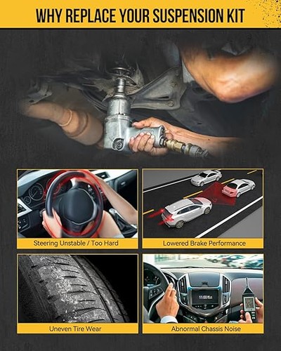 Brazos de control delanteros Tierods barra estabilizadora de 10 piezas para Mercedes-Benz CLK55 AMG 2003-2006 - Imagen 5 de 18