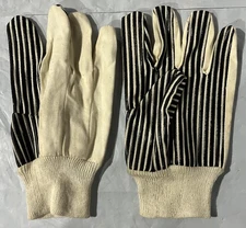 12 PAIR COTTON CANVAS PALM GRIP GARDENING CONSTRUCTION LANDSCAPING WORK GLOVES