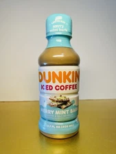 🔵New Limited Edition Dunkin' Donuts MERRY MINT BARK Iced Coffee Drink 13.7fl Oz