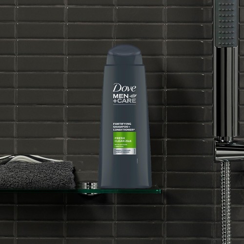 Champú y acondicionador fortificante Dove Men+Care 2 en 1, limpieza fresca, 3x400 ml - Imagen 6 de 20