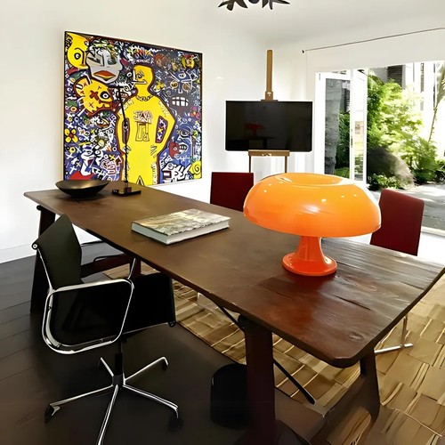 LED Pilz Tischlampe Dimmbar Tischleuchte Kabellos 3 Farbe Lampe Akku Innen/Außen - Bild 4 von 9