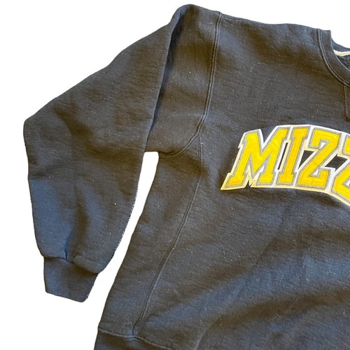90s University Missouri Black & Yellow pullover sweatshirt size medium UNISEX - Picture 5 of 6