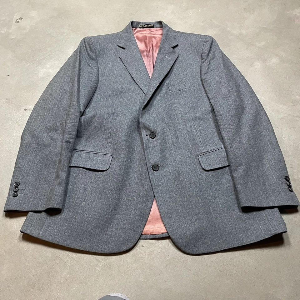 Traje de Ocio Vintage Años 60 70 Chaqueta a Rayas 42 Pantalones 41x31 Disco Blazer Mod Foto 2 de 4