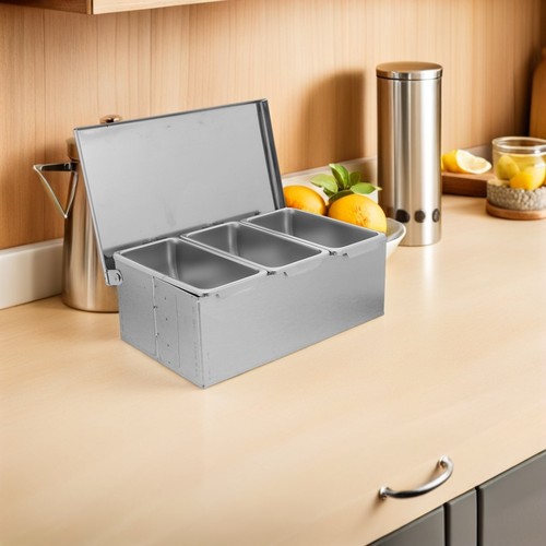 Seasoning Box Ice Jelly Ingredient Holder Stainless Steel Condiment Organizer - Picture 8 of 12