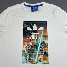 Adidas Star Wars T-Shirt White Luke Skywalker Archive Kids XL R2D2 Han Solo