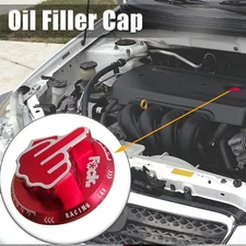 RED Alloy Screw-In Oil Filler Fuel Tank Cap Valve Cover Cap Car Accessories