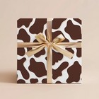 Western Wrapping Paper, Cow Print Cowboy Gift Wrap, Birthday or Wedding Roll