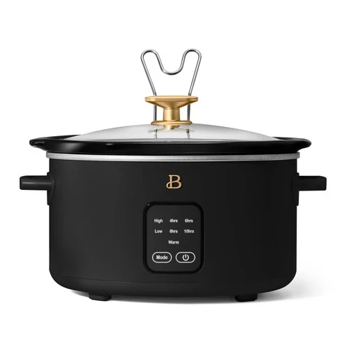 4Qt Slow Cooker with Touch-Activated Display, Black Sesame by Drew Barrymore