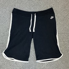 Nike Sportswear Shorts Mens Size Medium Black Swoosh Drawstring Gym