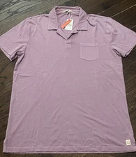 NWT Marine Layer Sea Change Cotton Polo Lavender Mist Men’s Size M Medium $72