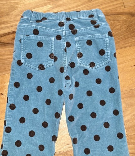 Mini Boden Polka Dot Pants Velour Blue Girls Sz 4-5 - Bild 4 von 9