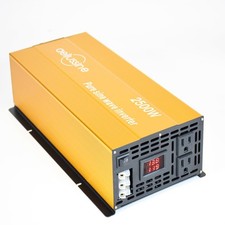 2500W Pure Sine Wave Inverter-24V DC to 110V 120V AC Power Converter with 2 A...
