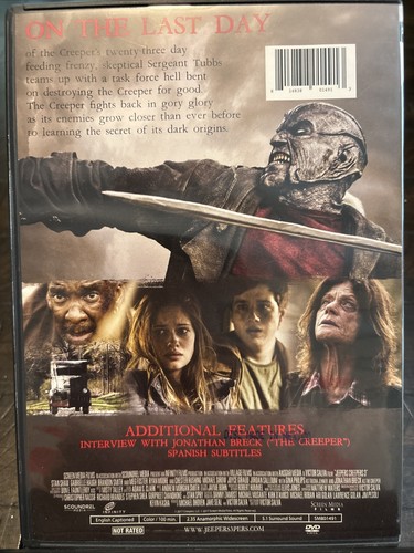 Jeepers Creepers 3, DVD Color, NTSC, Widescreen Like New F1 - Picture 2 of 2