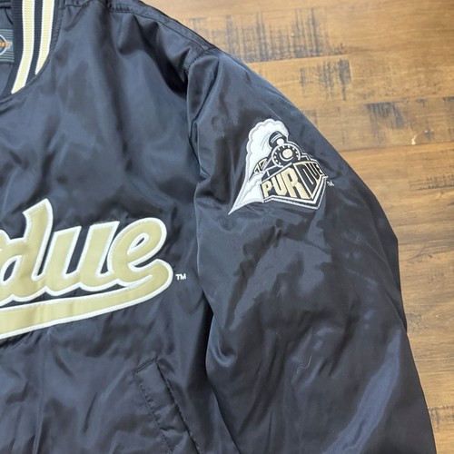 Vintage Rare Purdue Boilermakers Authentic Bomber Jacket Varsity Coat Size M - Bild 2 von 5