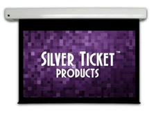 New Silver Ticket 92" Diagonal Wall/Ceiling-Mounted Electric Projector Screen 