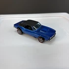 1968 Hot Wheels Redline Custom Camaro Hong Kong, Blue Dark Interior, Shiny Paint