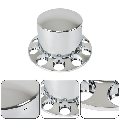 Semi Truck Chrome Axle Cover W/33mm Thread-On Cylinder Nut Covers Set of 4 - Picture 5 of 12