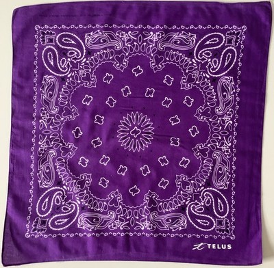 93 A lila Paisley 21 Zoll Vintage 100 % Baumwolle Bandana für Telus von HAV-A-HANK