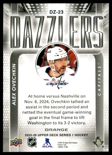 2025-26 UD Upper Deck Series 1 Orange Dazzlers DZ-1 - DZ-50 - Pick From List - Picture 38 of 80