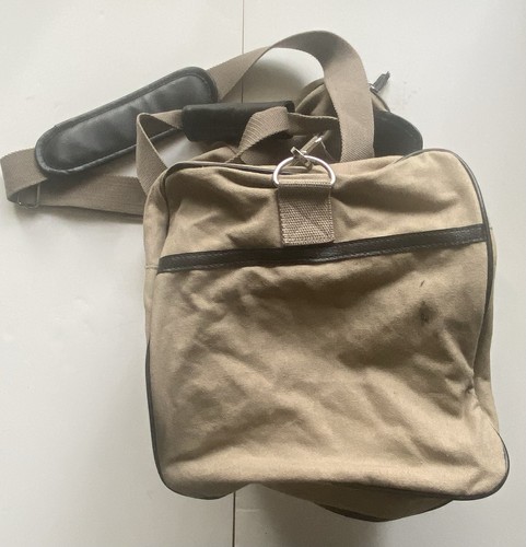 Calvin Klein Duffle Weekend Tan Canvas Travel Bag 22” - Picture 5 of 6