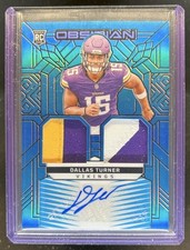 2024 Panini Obsidian Dallas Turner Rookie Jumbo Auto RC Patch Blue #/25