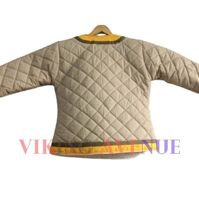 Thick Quilted Medieval Gambeson Armor Jacket   Heavy Padded Aketon Coat for LARP