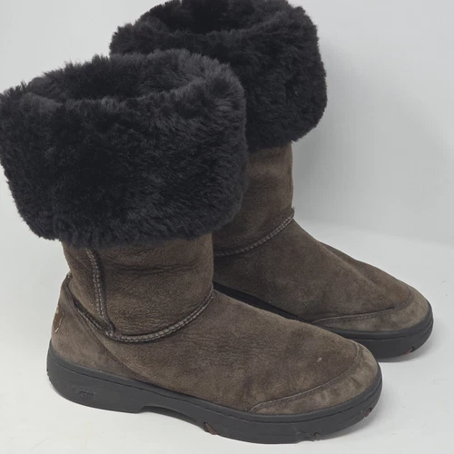 Stivali UGG classici alti medi marroni 5340 scamosciati pelle di pecora donna taglia W7