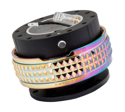 NRG Quick Release Kit Pyramid Edition Black Body with Neochrome Ring