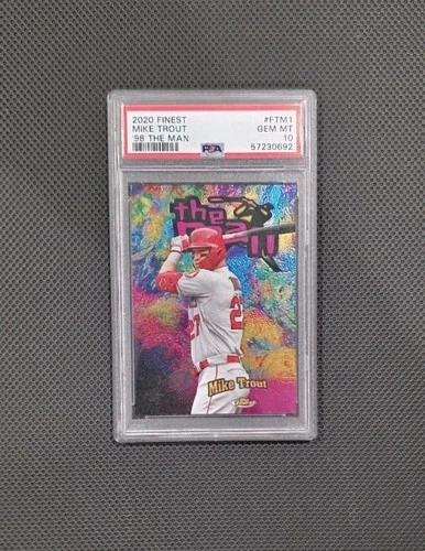 2020 Topps Finest Mike Trout #FTM-1 The Man Insert Foil PSA 10 GEM MINT