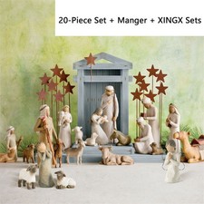 2025 🎄6-piece/10-Piece nativity set Born Scene Willow-Tree figure J5C3 NEW Gift