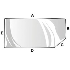 Cab Glass - Rear Window fits Case IH 7210 7220 7230 7240 7250 232329A1 1999977C2