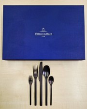 Villeroy & Boch Manufacture Rock Schwarz Besteckkasten Besteckset Besteck 20 Tlg