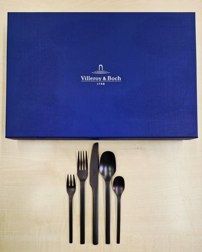 Villeroy & Boch Manufacture Rock negro juego de cubiertos cubiertos 20 piezas - Imagen 1 de 7