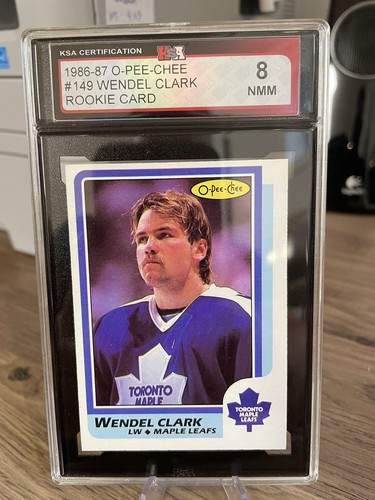 1986 87 OPC O-Pee-Chee #149 Wendel Clark Rookie RC KSA 8 NMM - Picture 3 of 4
