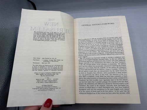 DIE NEUE JERUSALEM BIBEL HARDCOVER DOPPELTAG 1985 BUCH - Bild 9 von 12