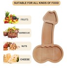 Wooden Penis Shaped Charcuterie Board Serving Tray Adult Novelty Food Board